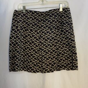 Burberry blue & tan rope not print pleated skirt Size 8